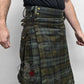 Camouflage-patterned Black Watch Weathered Tartan Utility Kilt with cargo pockets and pleats