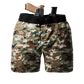 Camouflage carrier training shorts with concealed carry gun holster for training and outdoor use