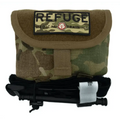 Camouflage tactical pouch with REFUGE logo patch, empty pouch in Ranger Green or Coyote Tan