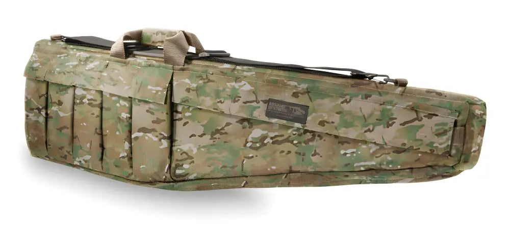 Camouflage Assault Systems Tactical Rifle Case with multiple storage pouches