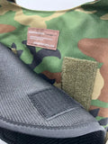 Camouflage tactical vest with hook-and-loop fasteners for large size body armor by Redemption Tactical