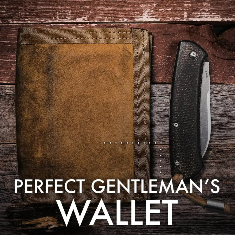 Chief Miller Wallet Captain Mens Wallet in Coyote Combat Leather for Comfort and Durability Apparel