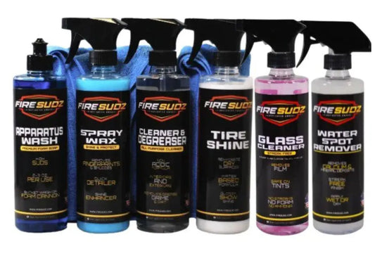 FireSudz New Vehicle Bundle with apparatus wash and microfiber towel for truck cleaning