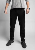 Black Carrier Sweatpants - Midnight Black featuring patented carrier retention waistband