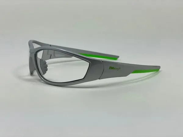 Chief Miller SILVER & GREEN ULTRAFLEX (CLEAR) SAFETY GLASSES WITH HARD CASE Apparel