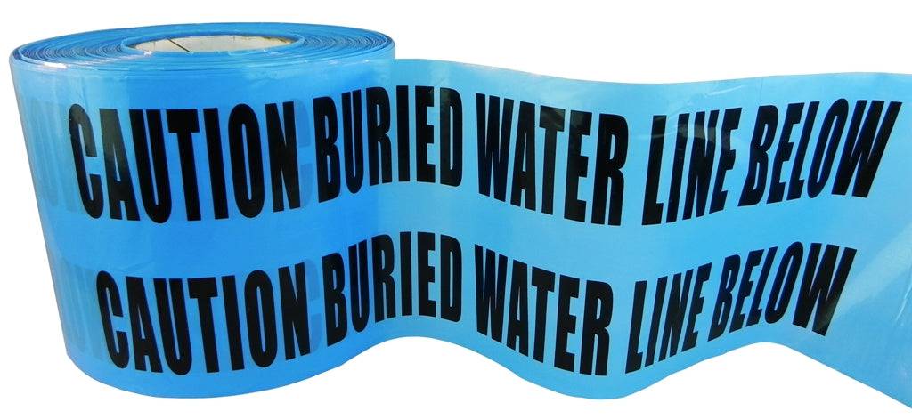 Chief Miller Barricade Tape WOD Barricade Flagging Tape "Caution Buried Water Line Below" 6 inch x 1000 Ft. - Hazardous Areas, Safety for Construction Zones BRC-BWLB Apparel