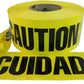 Chief Miller Barricade Tape WOD Barricade Flagging Tape ''Cuidado/Caution'' 3 inch x 1000 ft. - Hazardous Areas, Safety for Construction Zones BRC Apparel