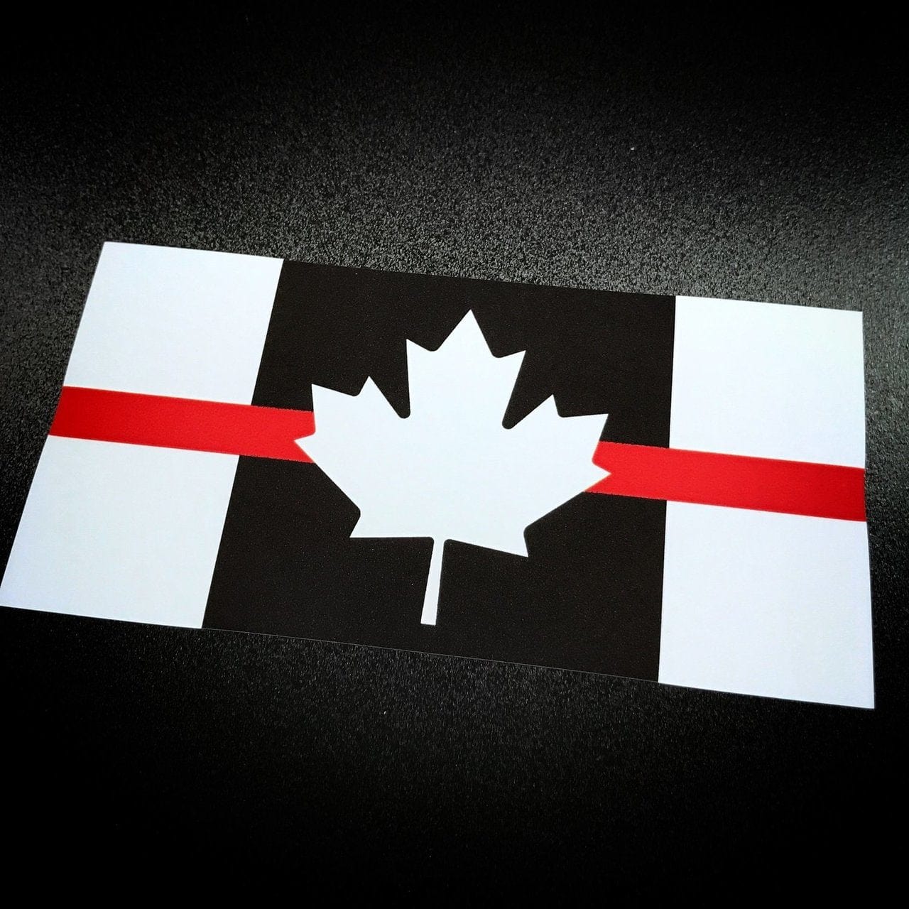 Chief Miller Decal Canada Flag Red Stripe - Decal Apparel