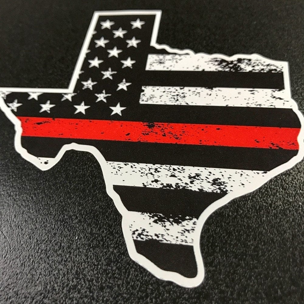 Chief Miller Decal Texas Thin Red Line - Decal Apparel