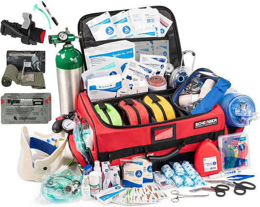 Chief Miller First Aid Kits Scherber Ultimate First Responder Trauma kit O2 W/Bleeding Control - Fully Stocked Apparel