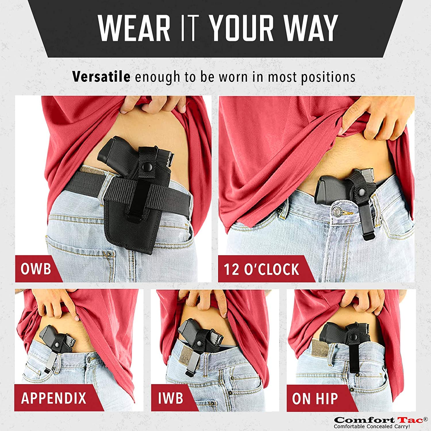 Chief Miller Inside The Waistband Holster The Ultimate Concealed Carry Holster - Multiple Sizes to fit Most Handguns Apparel