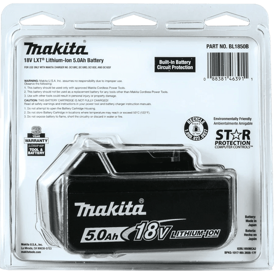 Chief Miller Power Tool Batteries Makita BL1850B 18V LXT® Lithium‑Ion 5.0Ah Battery Apparel