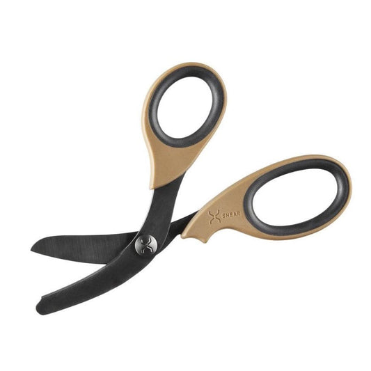 Chief Miller Shears XShear 7.5” Heavy Duty Trauma Shears. Coyote Brown & Black Handles, Black Titanium Coated Stainless Steel Blades, For Professional Emergency Providers Apparel