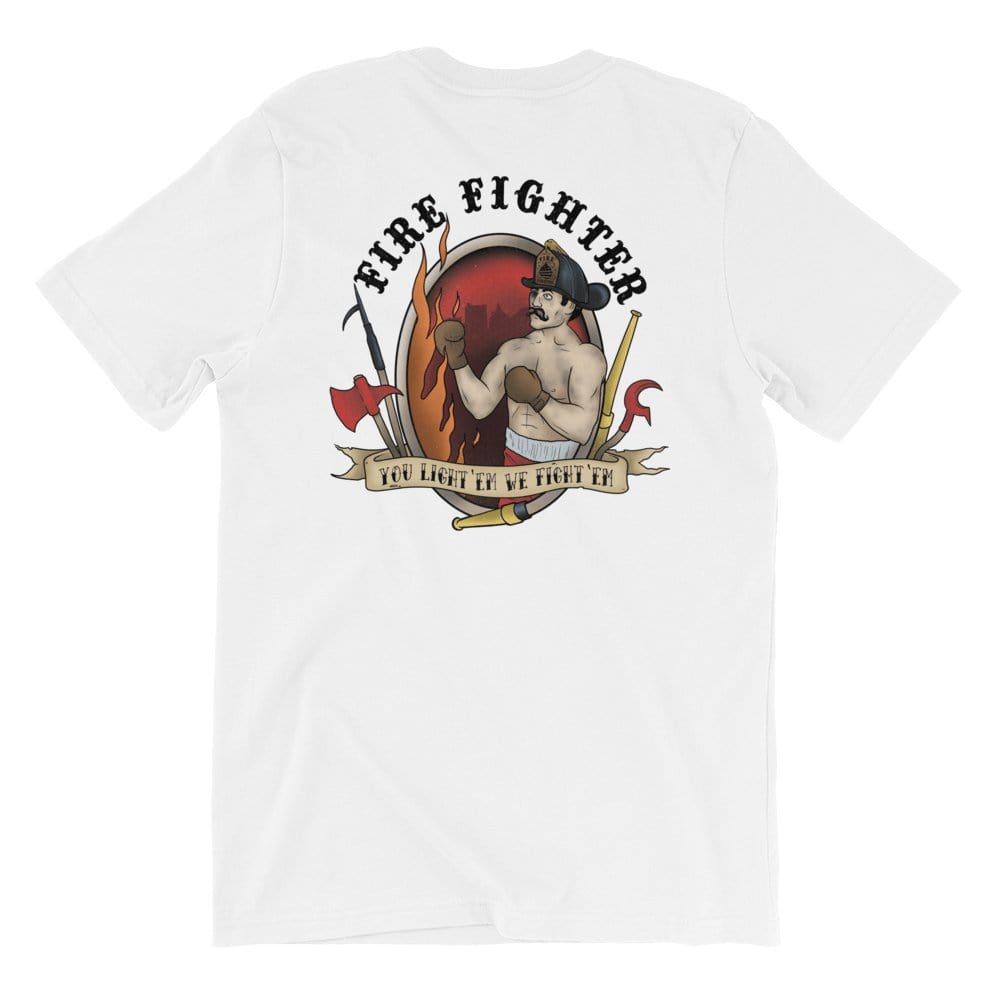 Chief Miller Shirt You Light'em We Fight'em (logo on back) Apparel