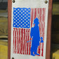 Chief Miller Sign Fire Hose Sign with Firefighter and Flag Apparel