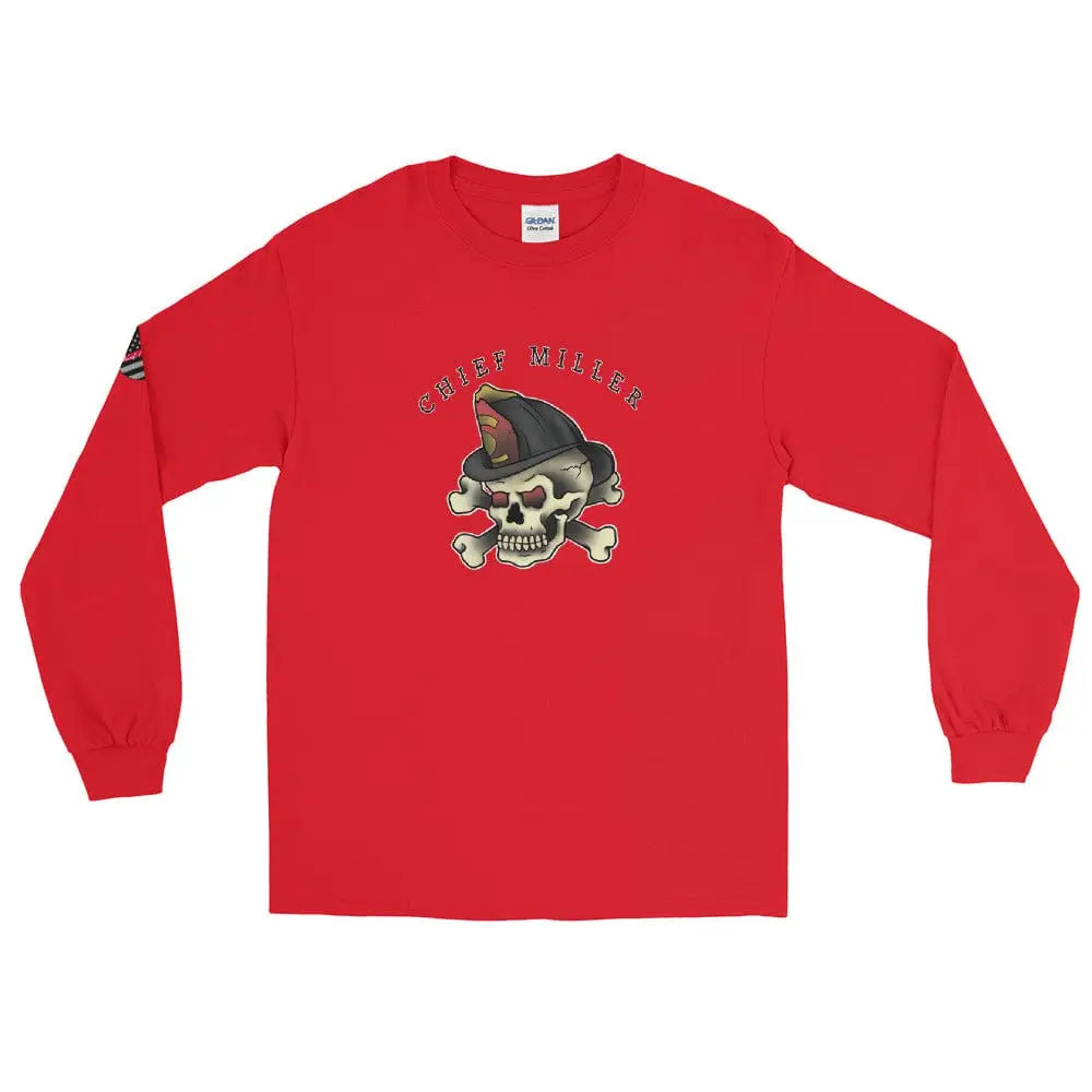 Chief Miller Skull Long Sleeve T-Shirt - Chief Miller Apparel