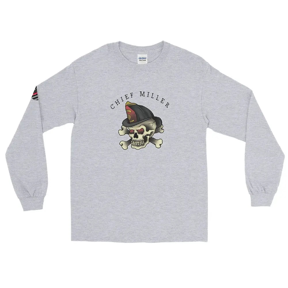 Chief Miller Skull Long Sleeve T-Shirt - Chief Miller Apparel