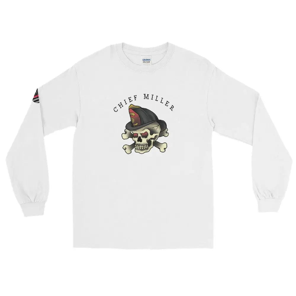 Chief Miller Skull Long Sleeve T-Shirt - Chief Miller Apparel