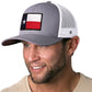 Chief Miller Trucker Hat Texas Flag Trucker Hat  |  Gray White TX Snapback Apparel