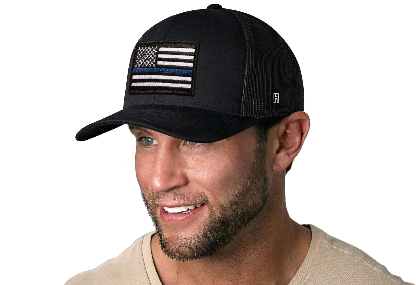 Chief Miller Trucker Hat Thin Blue Line Trucker Hat  |  Black Police Snapback Apparel