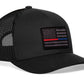 Chief Miller Trucker Hat Thin Red & Blue Line Trucker Hat  |  Black 1st Responders Snapback Apparel