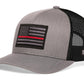 Chief Miller Trucker Hat Thin Red Line Trucker Hat  |  Gray Black Fire Snapback Apparel