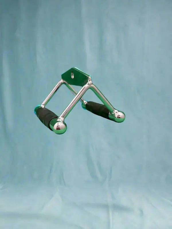 SFE Double D-Handle with Rubber Handgrips featuring a chrome-plated finish and ergonomic design