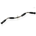 Chrome Revolving Curl Bar with Rubber Handgrips made of heavy-duty steel for durability