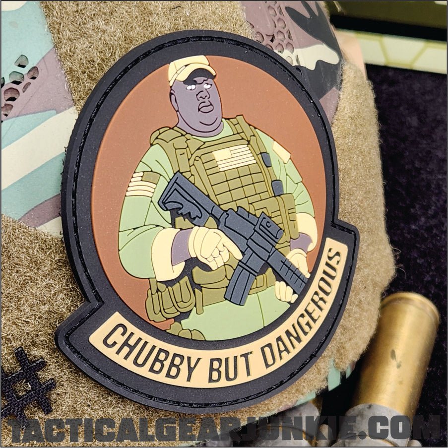 Big Al' - Chubby But Dangerous - OCP 3.5" PVC Patch, a fun and vibrant tactical gear patch perfect for personalizing jackets, bags, and hats.