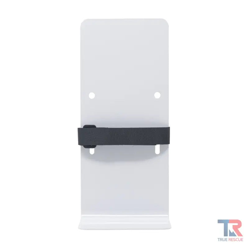 Clear acrylic wall mount with black strap for Single Bleeding Control Kit