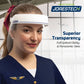 Clear Protective Face Shield with Elastic Headband offers superior optical clarity and double-sided anti-fog