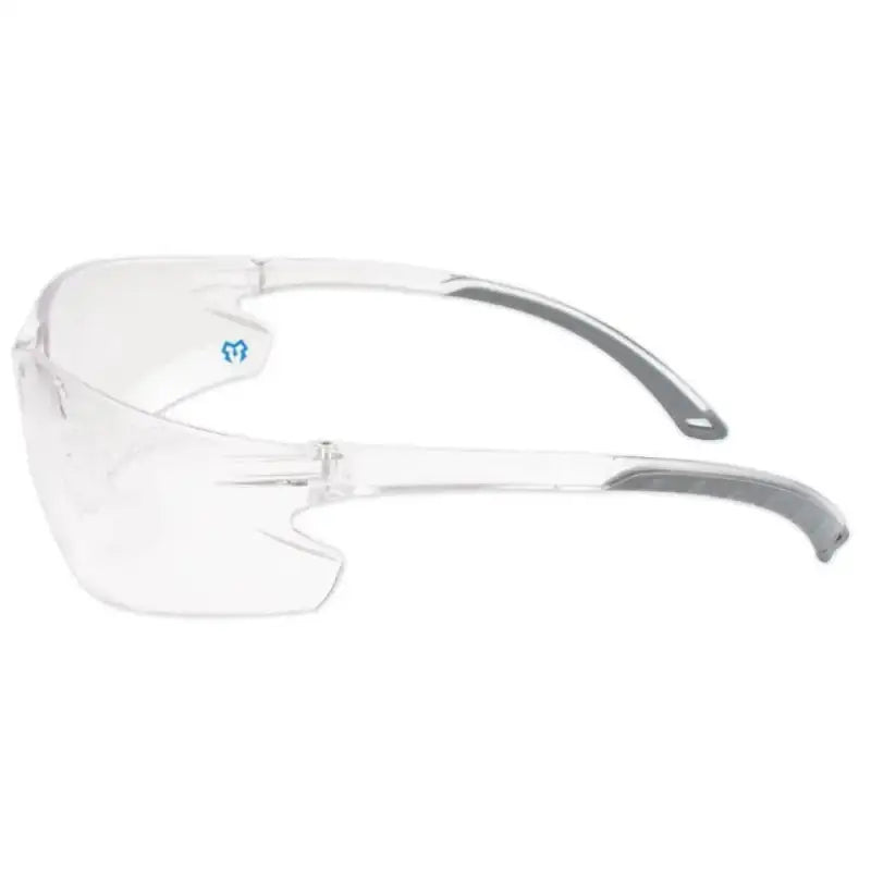 Clear METEL M20 Safety Glasses with flexible temples and wraparound lens for optimal protection