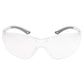 Clear protective safety glasses with flexible temples and wraparound lens for METEL M20 Safety