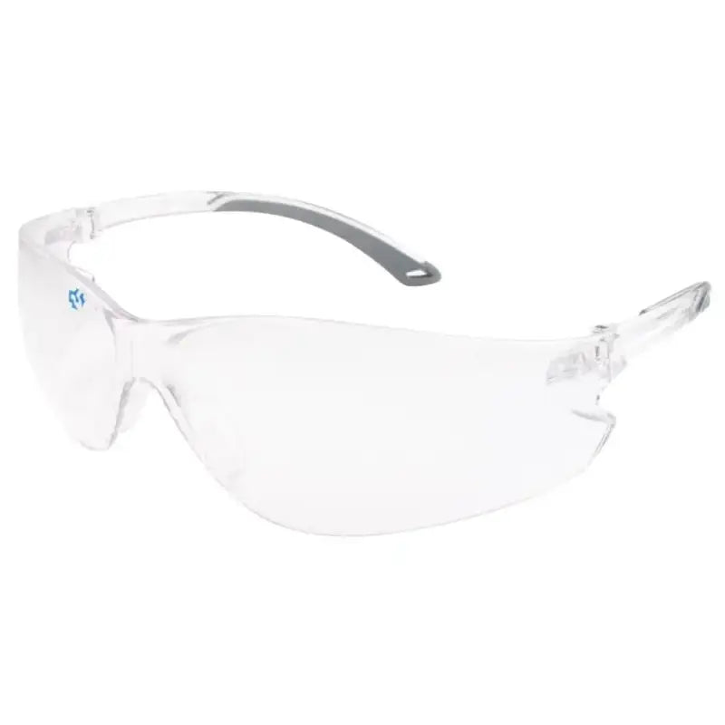 Clear METEL M20 Safety Glasses with flexible temples and wraparound lens design