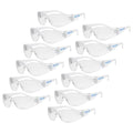 Clear safety glasses designed for comfortable protection and high impact protection