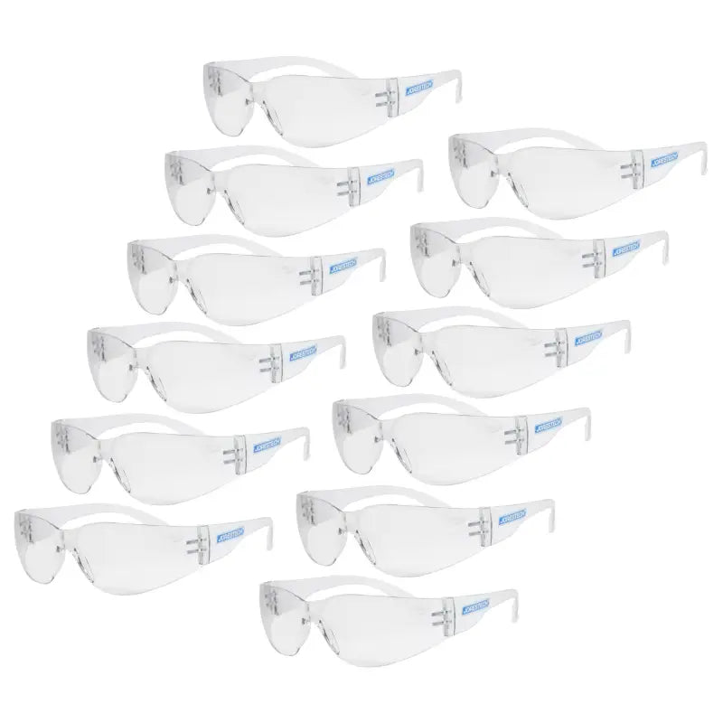 Clear safety glasses designed for comfortable protection and high impact protection