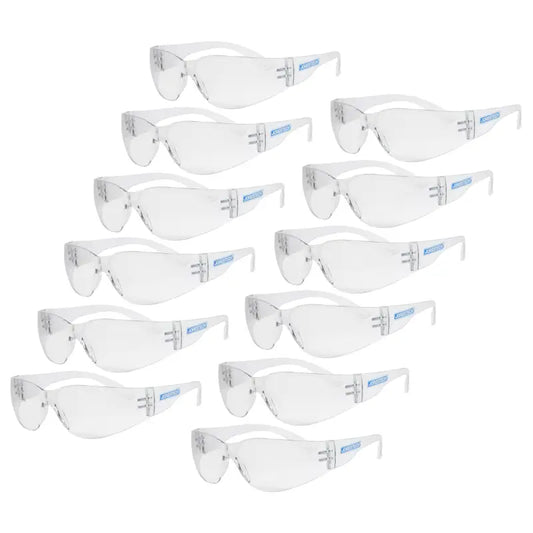 Clear safety glasses designed for comfortable protection and high impact protection