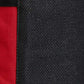 Close-up of red and black fabric on Firefighter XXL Turnout Gear Bag with yellow trim