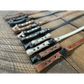 Collection of smooth leather chin straps in various colors and textures for quick release