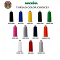 Color chart of Madeira thread spools with codes for the Richardson 112 Number Passport