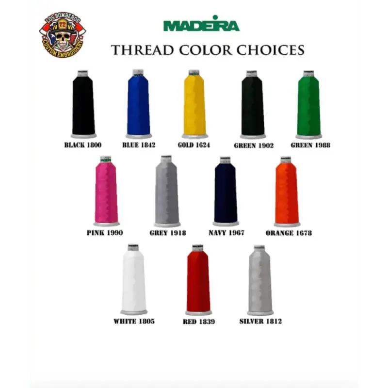 Color chart displaying Madeira thread spools for Number - Two Color - Beanie