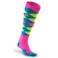 Colorful knee-high Derby Argyle sock with zigzag pattern for first responders