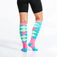 Colorful Marathon Derby Argyle knee-high socks for first responders and firefighters