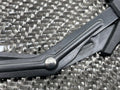 Black folding knife with textured handle for Compact Trauma Shears Gen 3 By Maratac