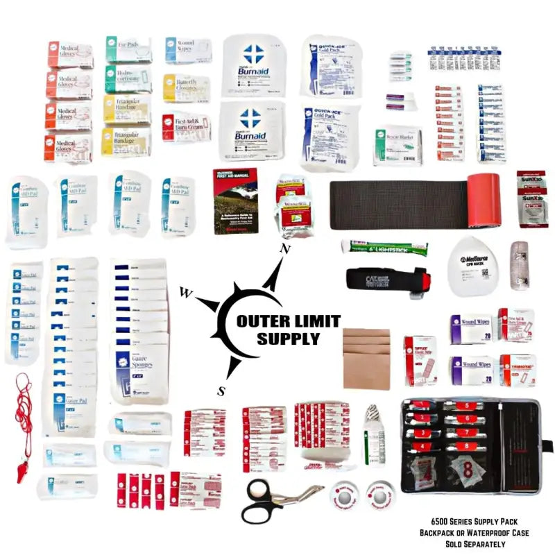 Comprehensive 6500 Series Kit Supply with rolled gauze and elastic patch bandages