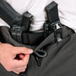 Concealed handgun and magazine displayed with Enhanced Rapid Clasp Retention Belt