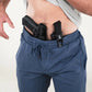 Concealed handgun and magazine in Carrier Traveler Joggers with carrier retention waistband