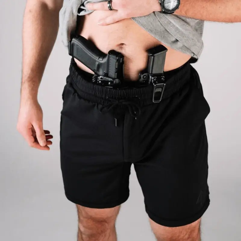 Carrier Shorts Mk.II with concealed carry handgun and magazine for tactical apparel