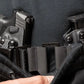 Concealed handgun and magazine holsters with OmniCarry Retention Belt for secure carry