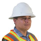 Construction worker in Brim Safety Hard Hat with 4 Point Suspension, ANSI Z89 compliant